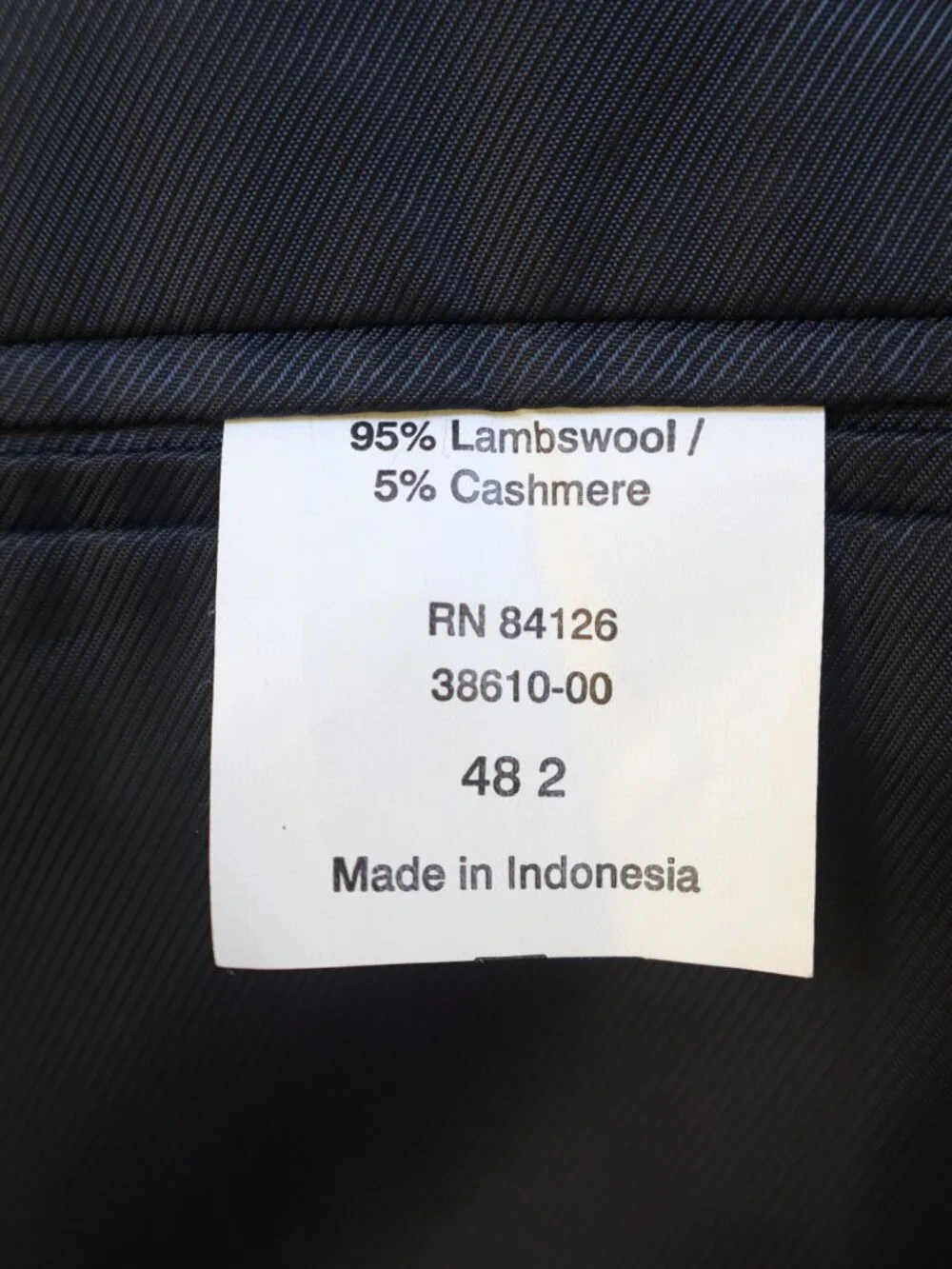Irvine Park 48S Navy Windowpane Lambswool Cashmere Blend Blazer Sport Coat